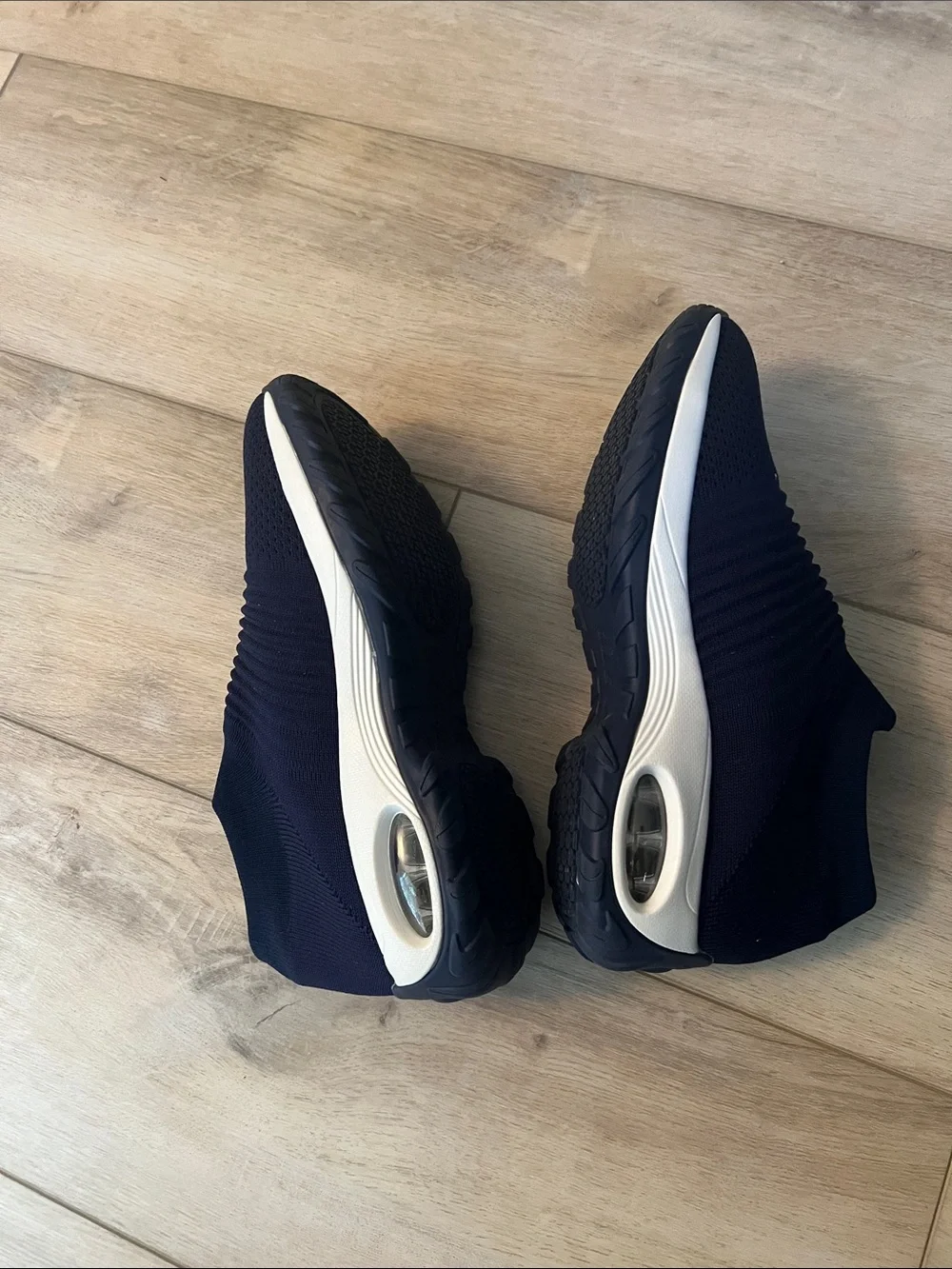 Men's Blue Knit Slip-On Loafers